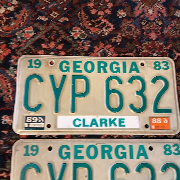 4 SEQUENTIAL 1983 Georgia license plates/ tags - Picture 2 of 6